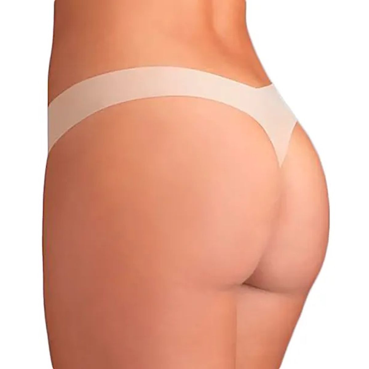 CALVIN KLEIN - Pantie Tipo Tanga Beige En Microfibra Para Mujer