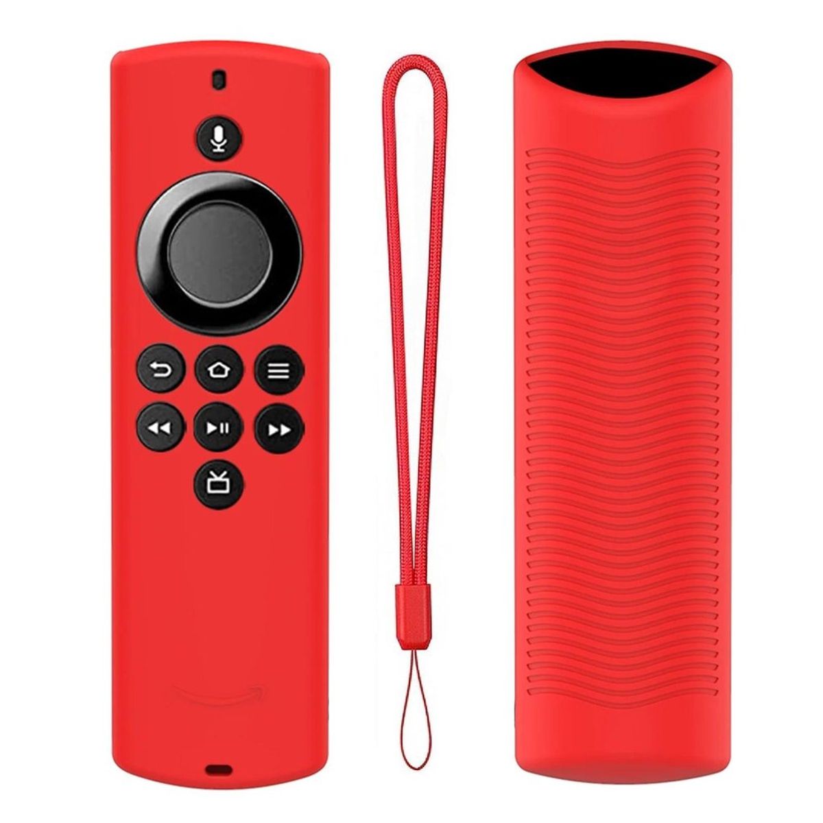 GENERICO - FUNDA FORRO PROTECTOR CONTROL AMAZON FIRE TV STICK LITE, ROJO