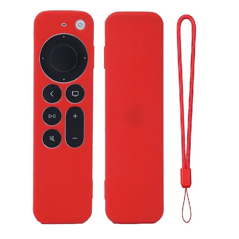 GENERICO - FUNDA FORRO PROTECTOR CONTROL APPLE TV 2DA Y 3RA GENERACIÓN, ROJO