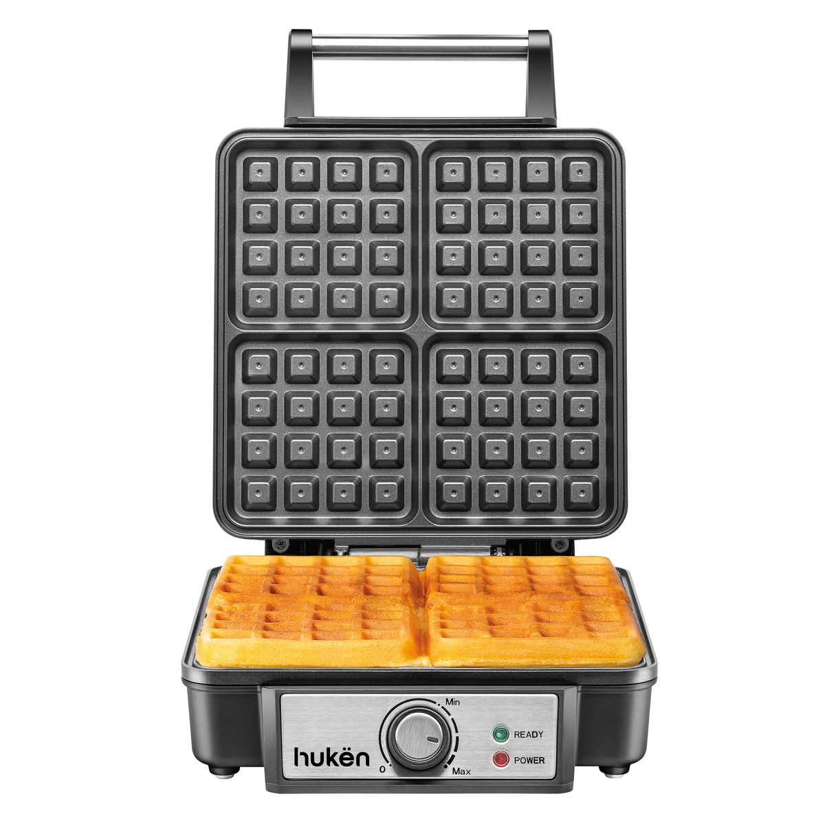 HUKEN - Wafflera Belga Premium 4 Rebanadas Hukën