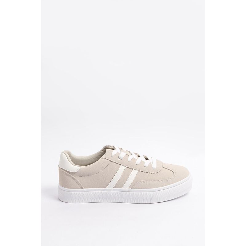 KOAJ - KOAJ Tenis urbano en color gris claro con suela plana contrast MUJER