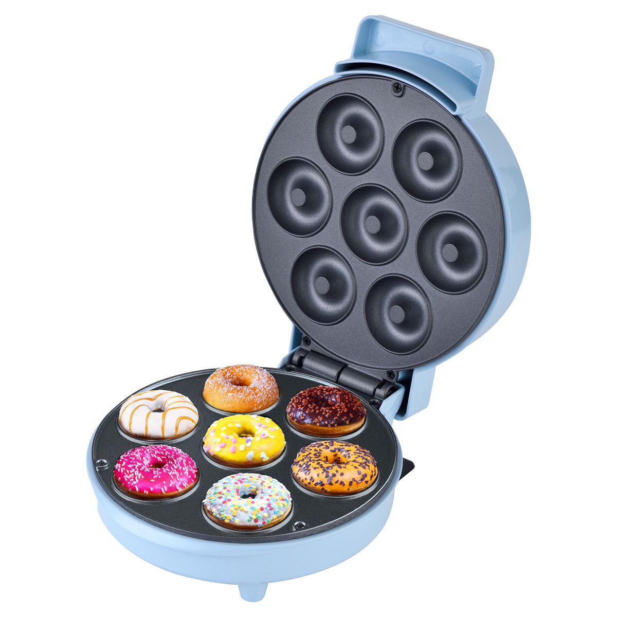 HUKEN - Máquina De Mini Donas Heat-Pro 7 Donuts Azul Hukën