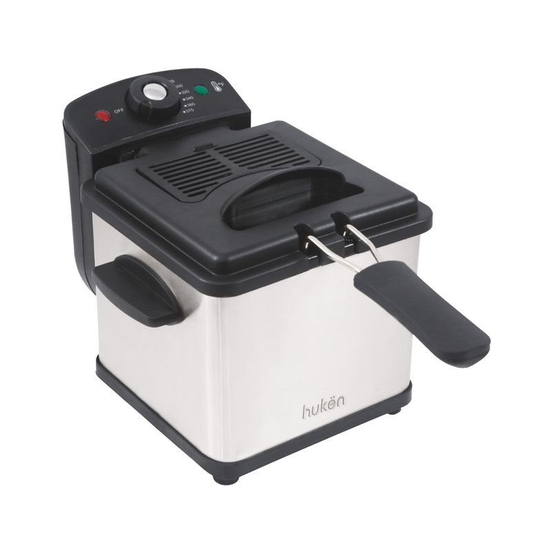 HUKEN - Freidora De Aceite Flash-Fry 1.5 L Acero Hukën