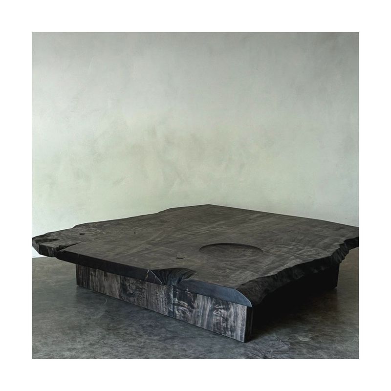 22 GRADOS DECORACION - Mesa de Centro Midnight 120x120cm Roble Natural