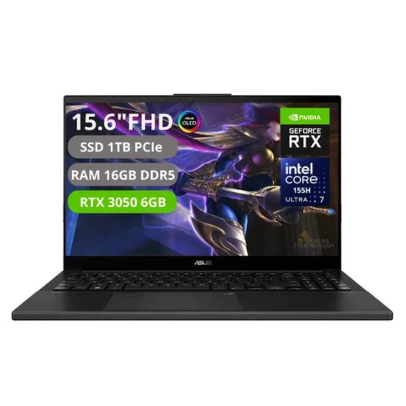 ASUS - Portátil Gamer Asus Vivobook Core Ultra 7 Ram 16gb Ssd 1tb RTX 3050 6gb 15,6 OLED FHD
