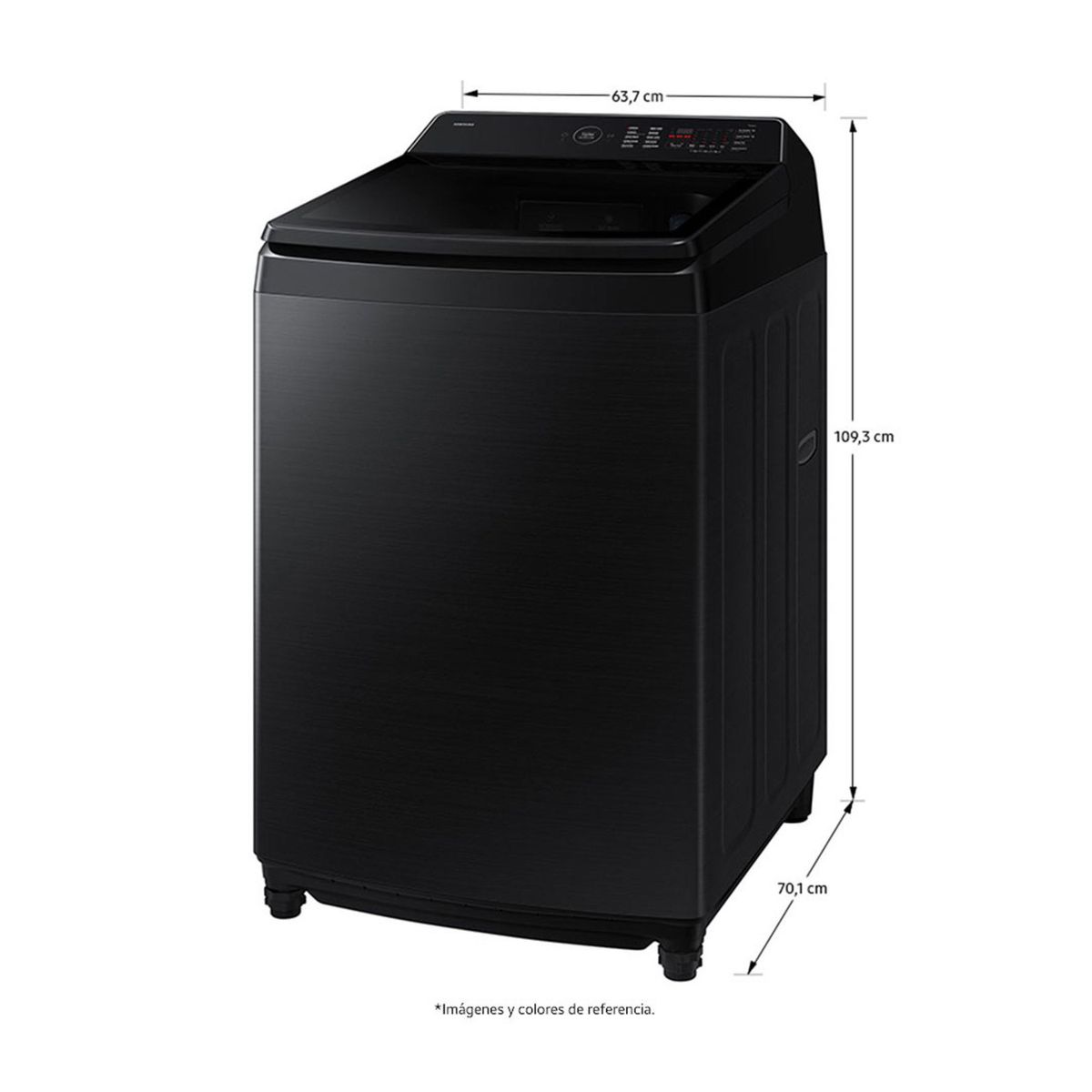 SAMSUNG - Lavadora Samsung Carga Superior 19 kg Bespoke NEGRA - AI Wash WA80F19S8BCO