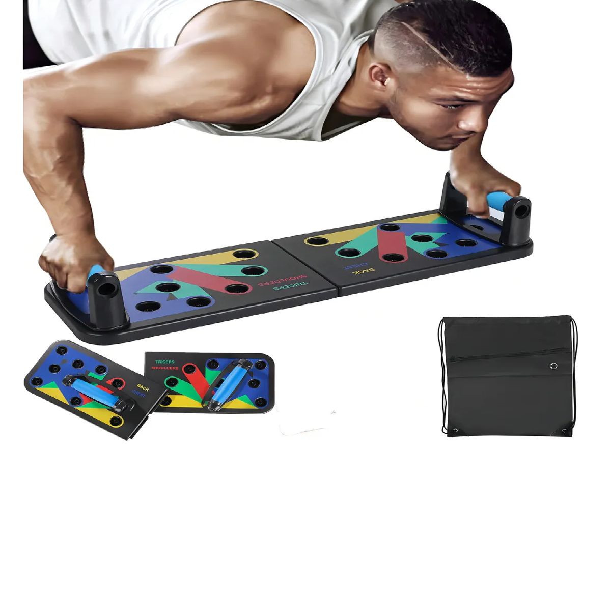 SKY - Push Up Tabla Flexiones Ejercicios Negro