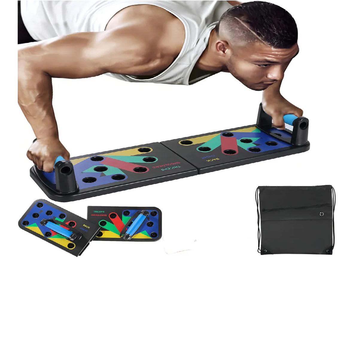 SKY - Push Up Tabla Flexiones Ejercicios Negro
