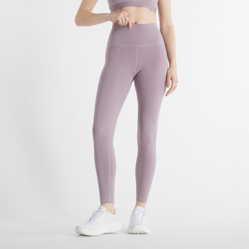 NEW BALANCE - Legging Marca New Balance Harmony Pocket Original Lila Mujer