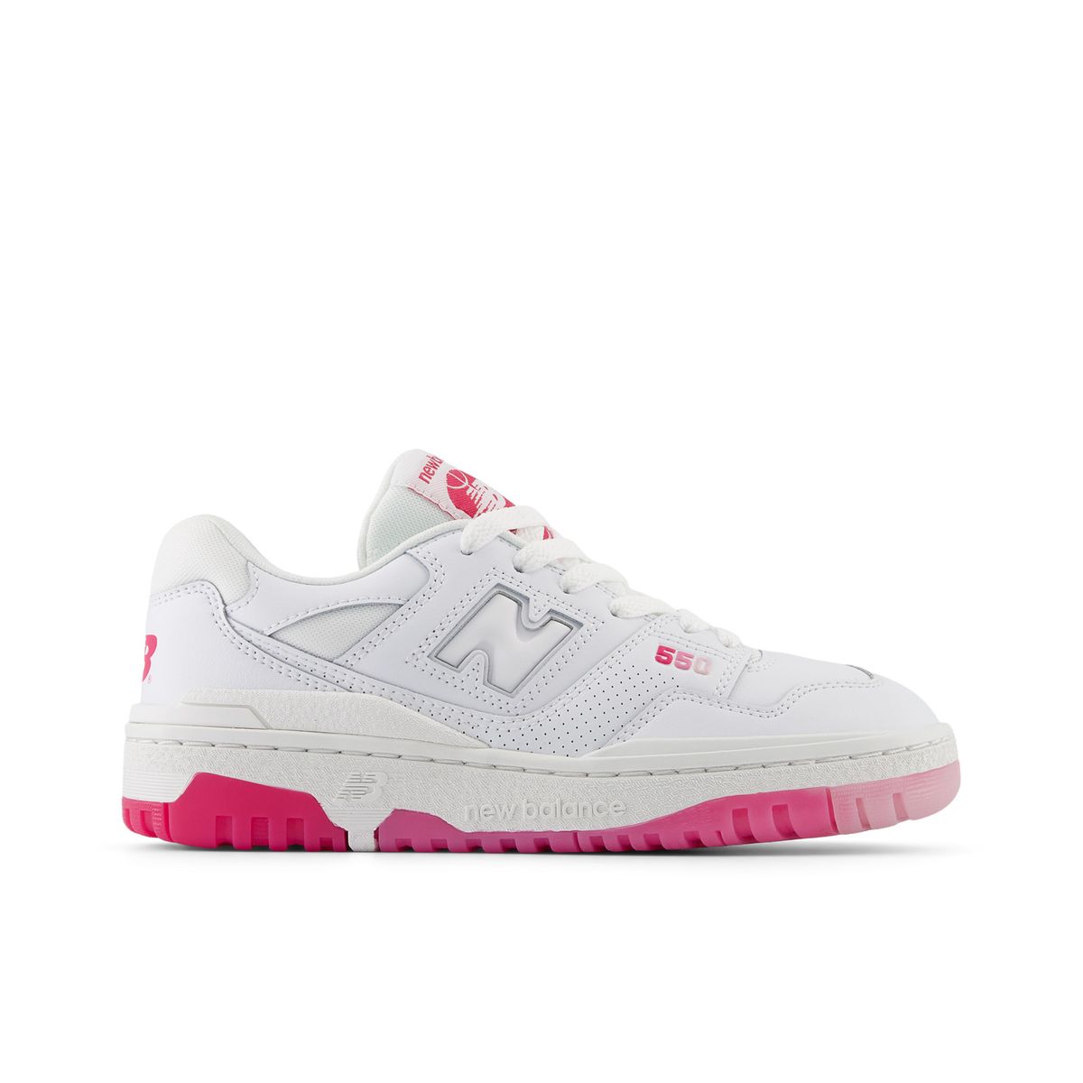 NEW BALANCE - Tenis Deportivos Marca New Balance 550 Blanco/Rosa Niños