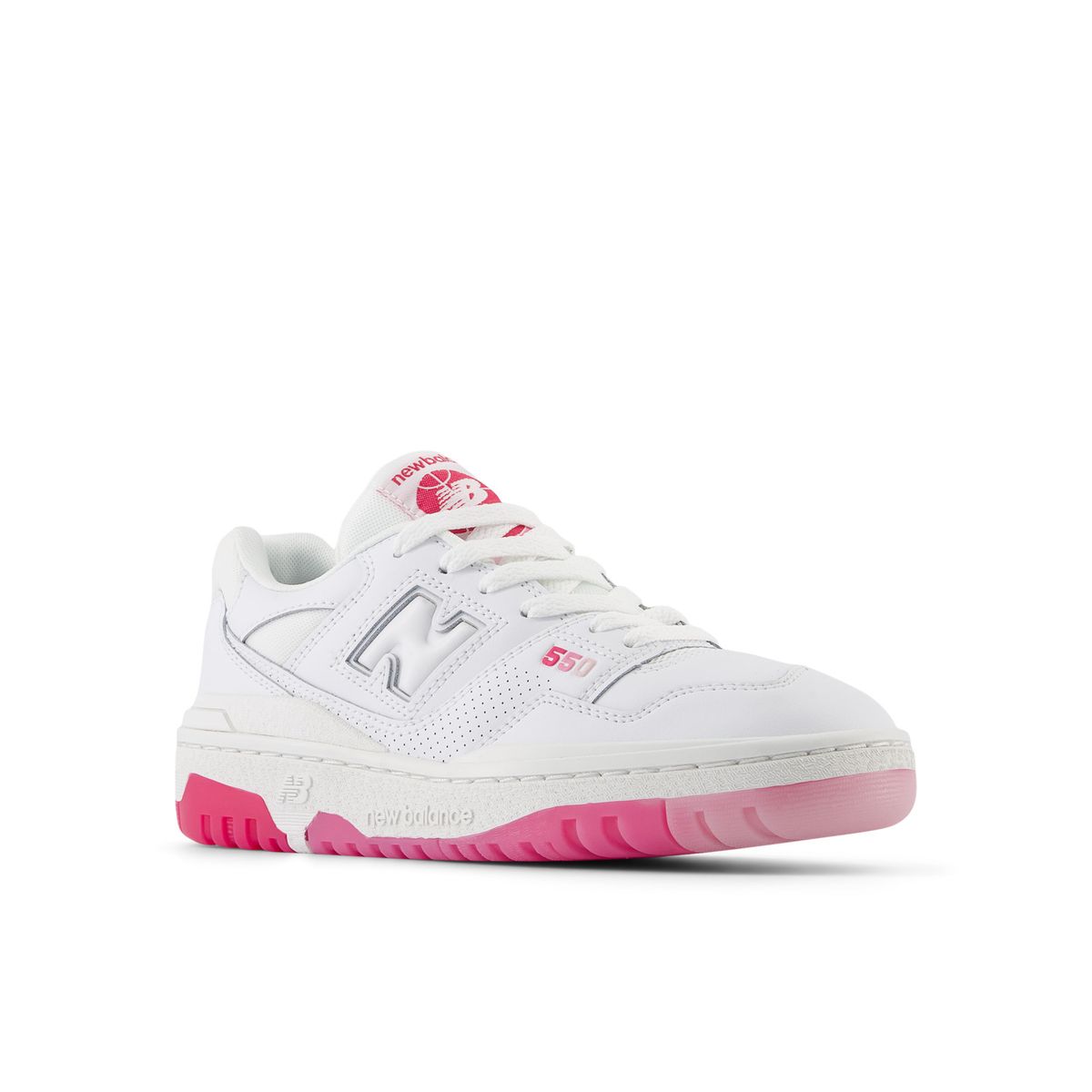 NEW BALANCE - Tenis Deportivos Marca New Balance 550 Blanco/Rosa Niños
