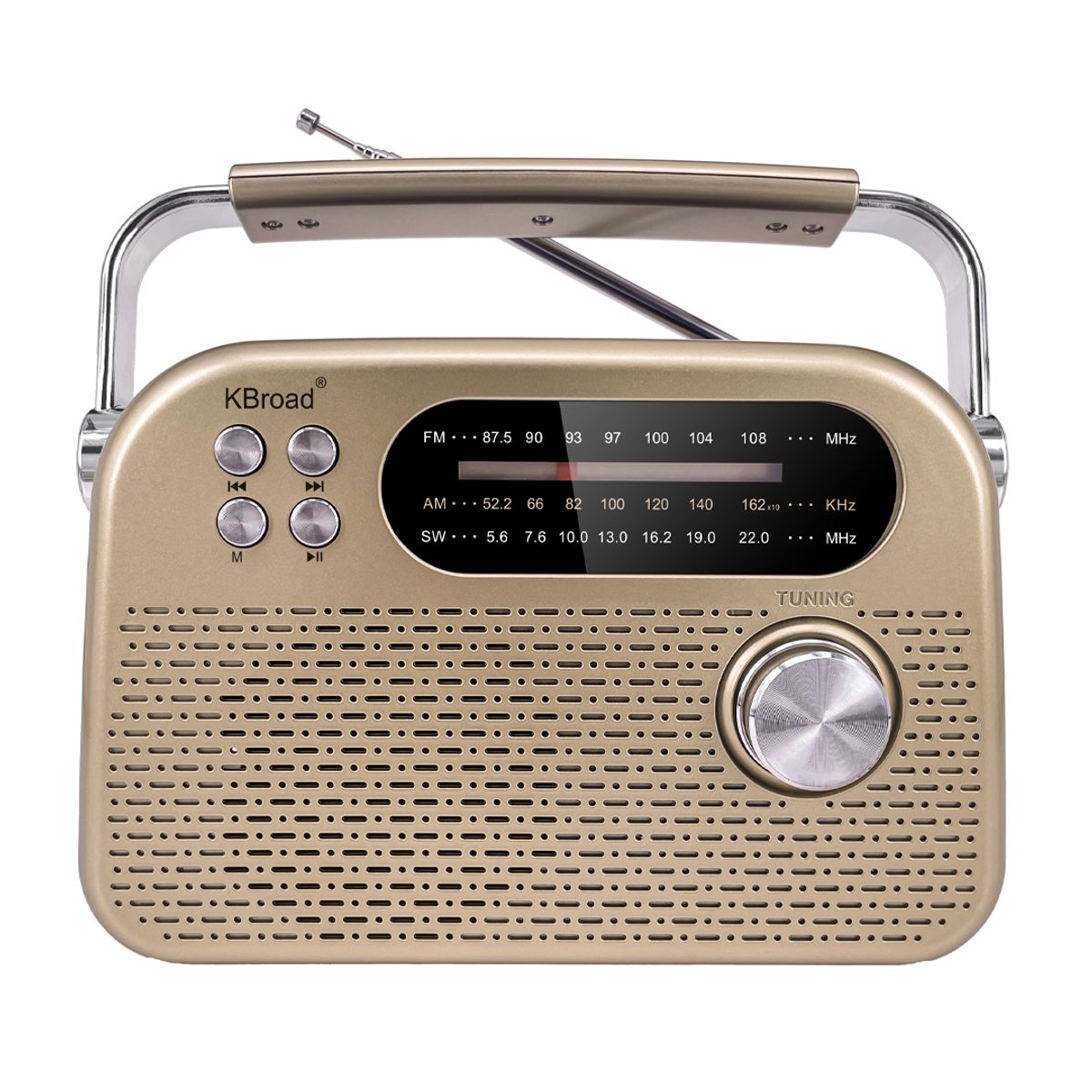 GENERICO - Radio Portátil KTF-2026 con AMFM Entradas USB y Micro SD