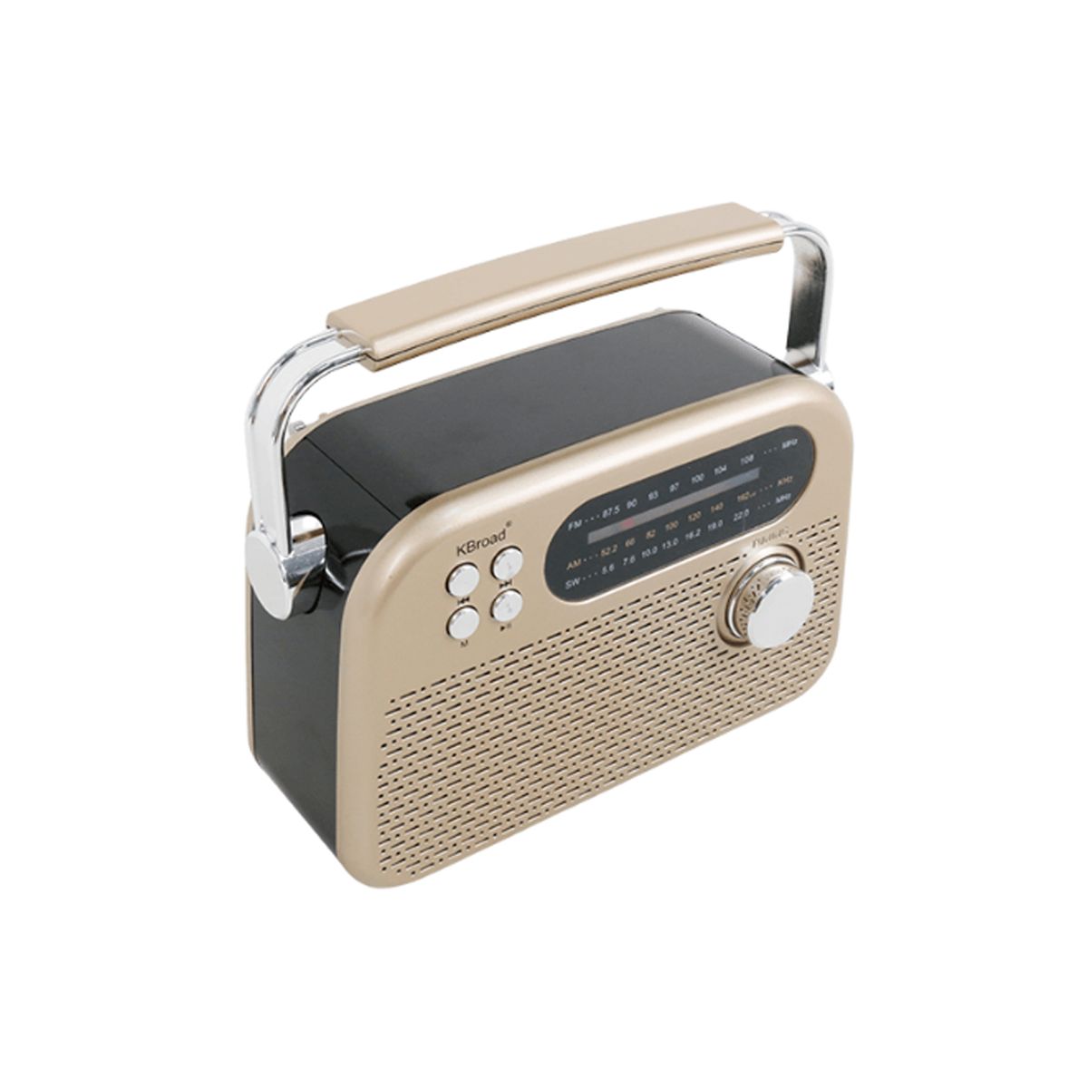 GENERICO - Radio Portátil KTF-2026 con AMFM Entradas USB y Micro SD