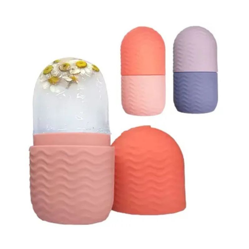 GENERICO - Molde Facial De Silicona Rosado Para Terapia De Hielo Y Masaje