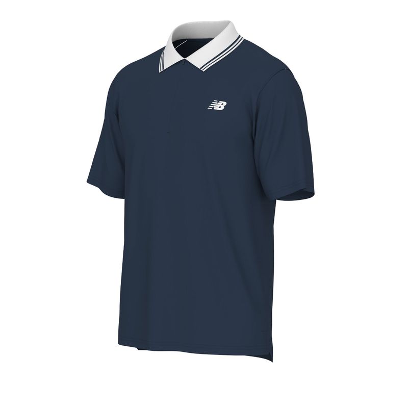NEW BALANCE - Camisa Polo New Balance Tournament Azul Original Hombre