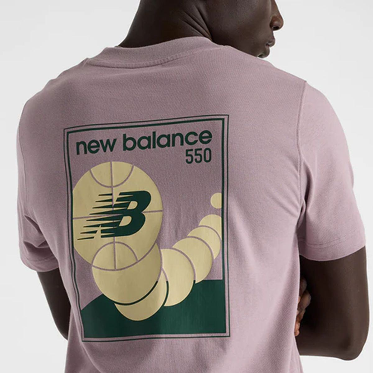 NEW BALANCE - Camisa Tshirt Marca New Balance Relaxed 550 Lila Hombre