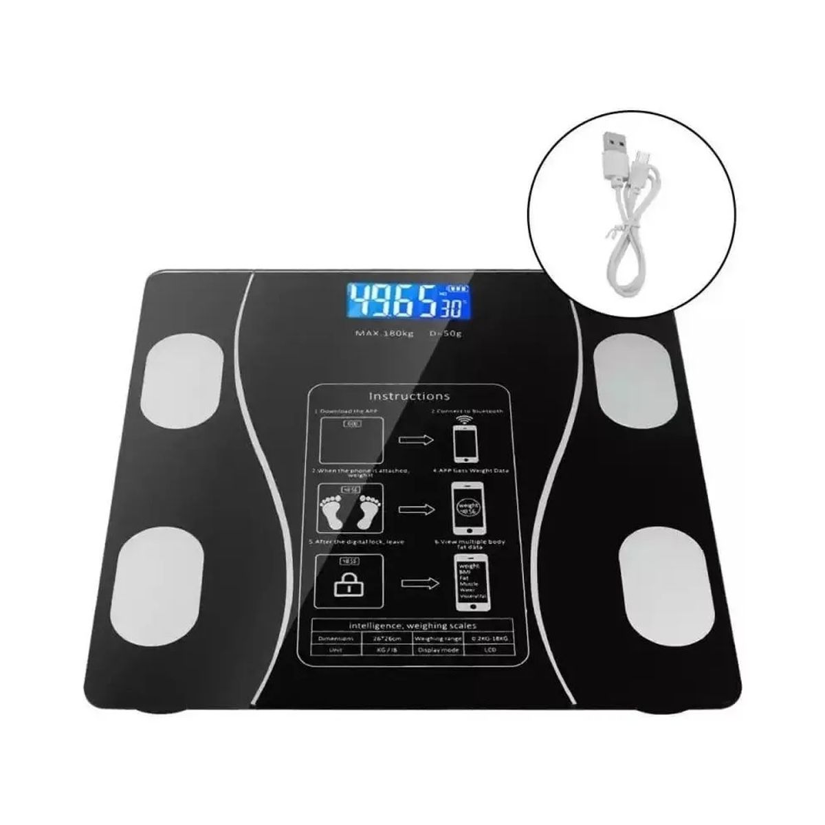 DISTRIBUCIONES GUZ SAS - Báscula Pesa Batería Recargable Alta Calidad