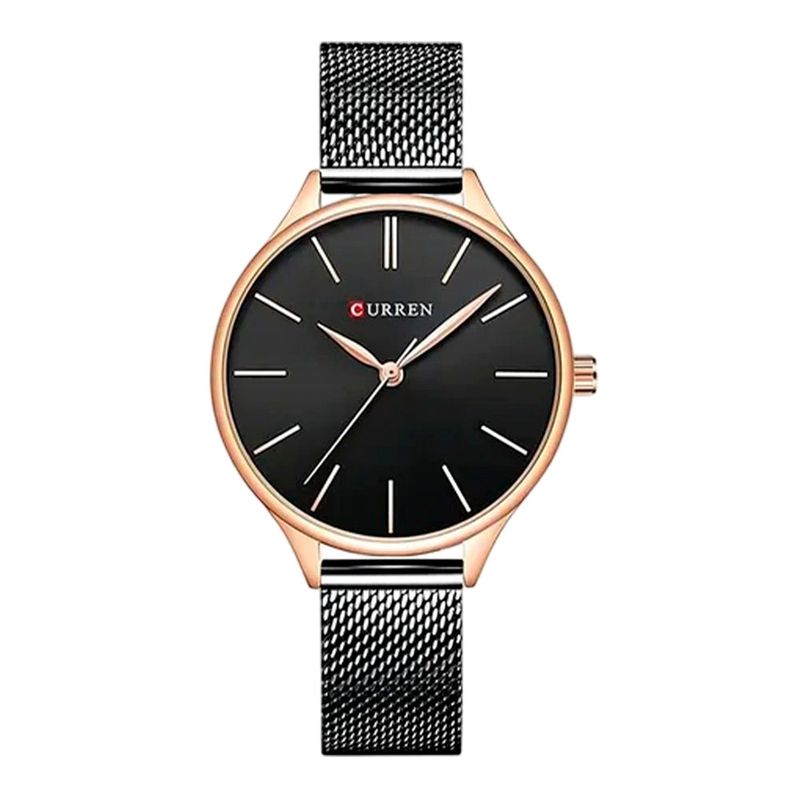 CURREN - Reloj Análogo Curren Original KREB732001 Acero  Color Negroy dorado para Mujer