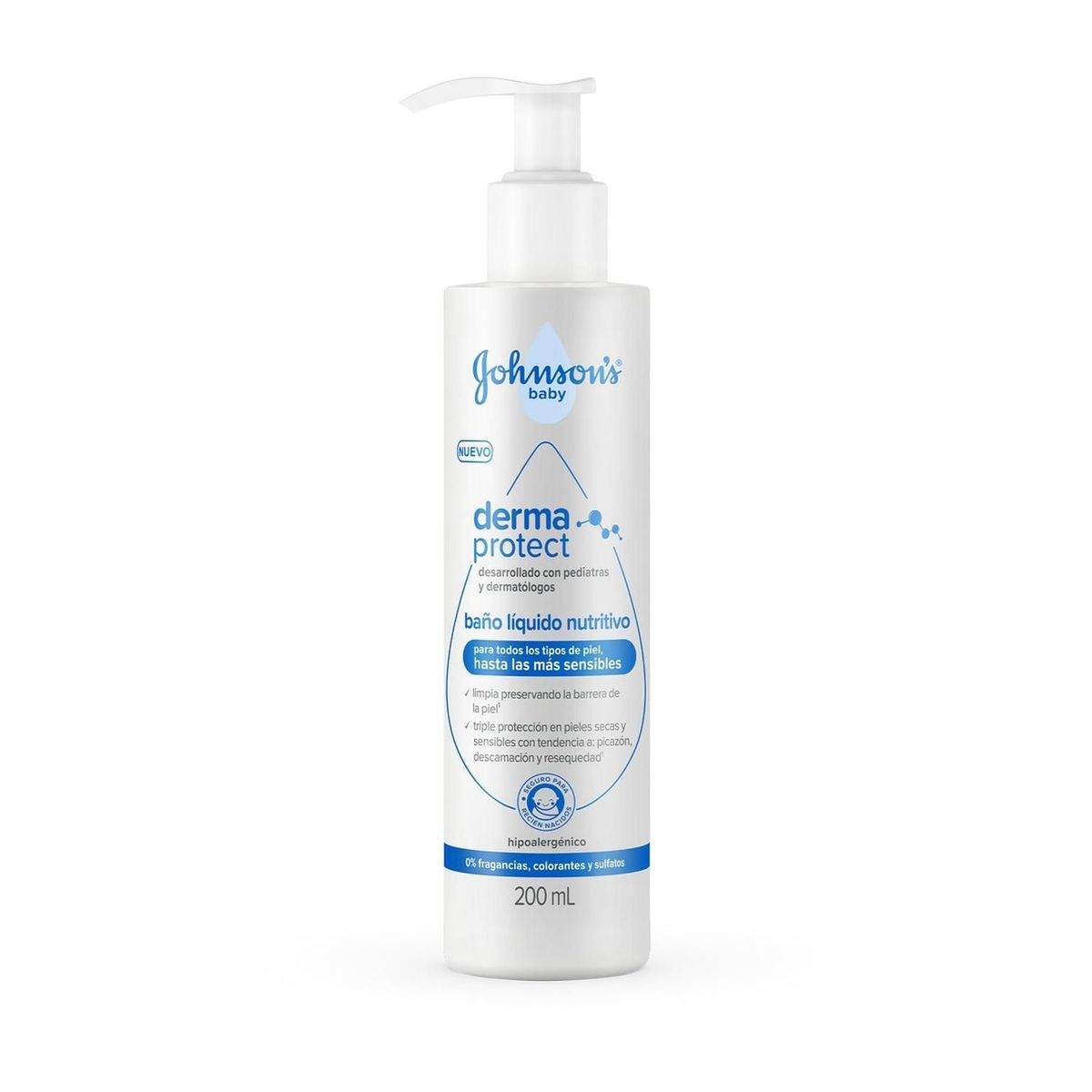 JOHNSON'S BABY - Baño Líquido Bebé JOHNSONS Derma Protect 200ml