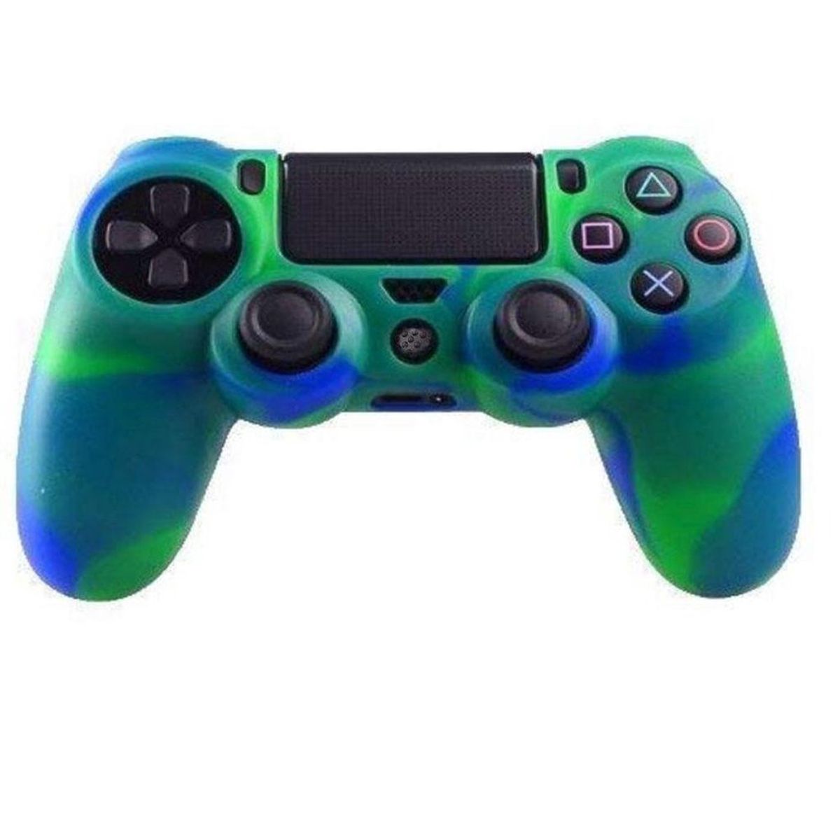 GENERICO - FUNDA FORRO PROTECTOR CONTROL MANDO PS4 VETAS AZULAMARILLO