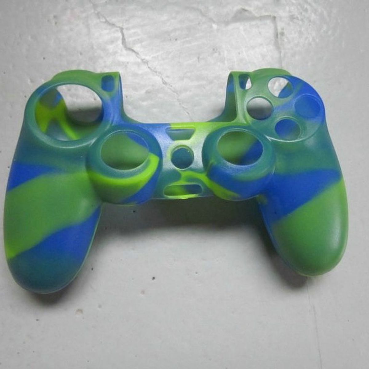 GENERICO - FUNDA FORRO PROTECTOR CONTROL MANDO PS4 VETAS AZULAMARILLO