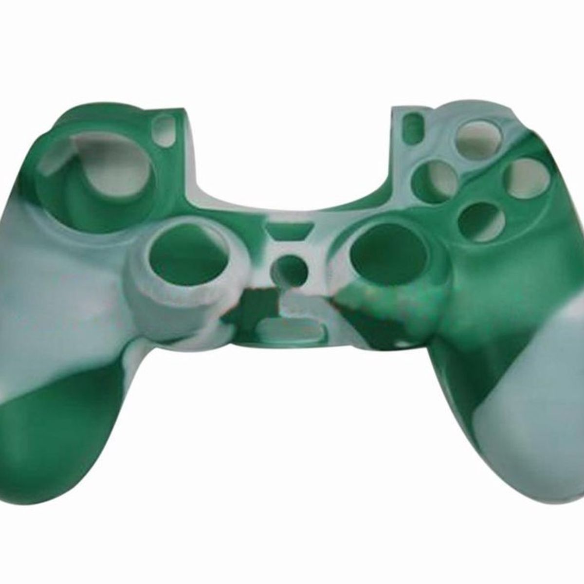 GENERICO - FUNDA FORRO PROTECTOR CONTROL MANDO PS4 VETAS VERDEBLANCO