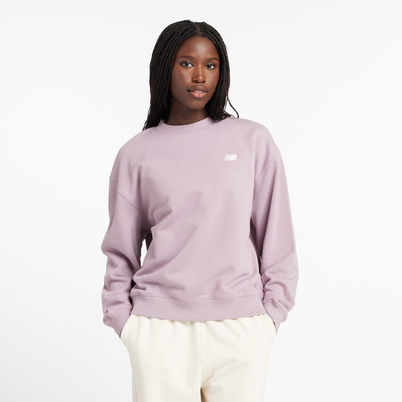 NEW BALANCE - Sueter Marca New Balance Sport Essential Original Lila Mujer