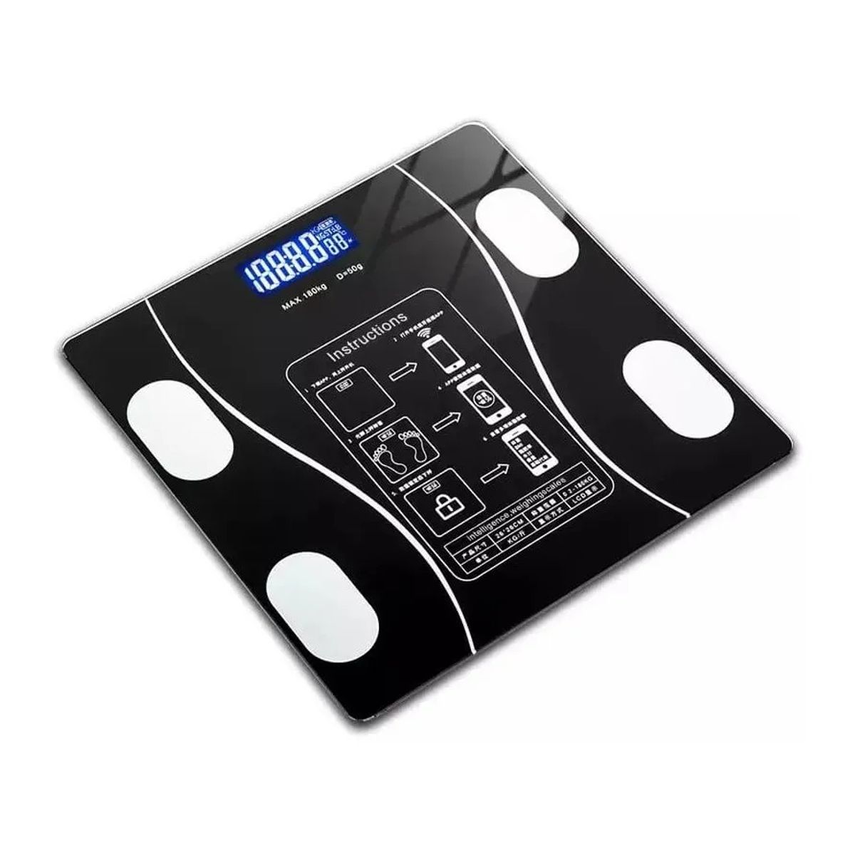 DISTRIBUCIONES GUZ SAS - Báscula Con 9 Mediciones Batería Recargable