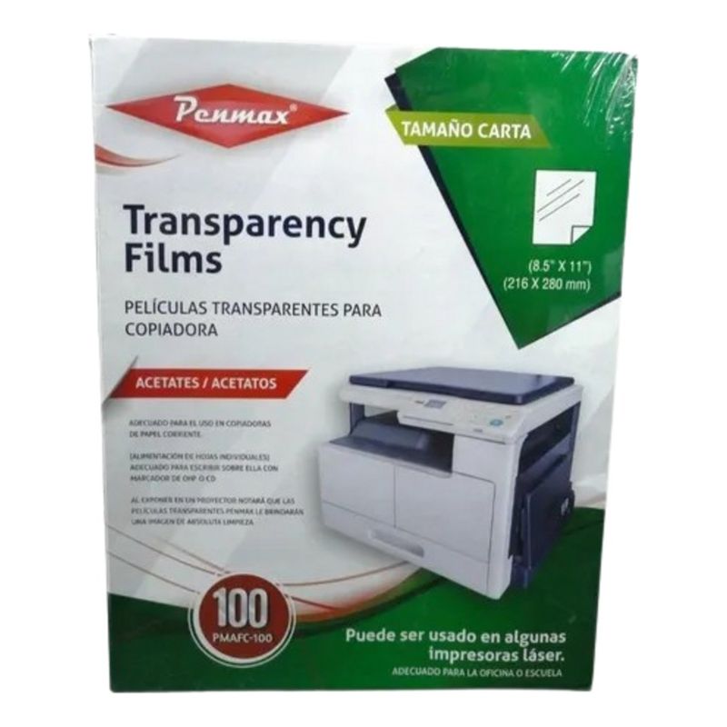 GENERICO - Acetato Fotocopiadora 100 Laminas X3 Paquetes