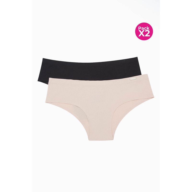 LILI PINK - Panty hipster paquete x2 confeccionado en microfibra