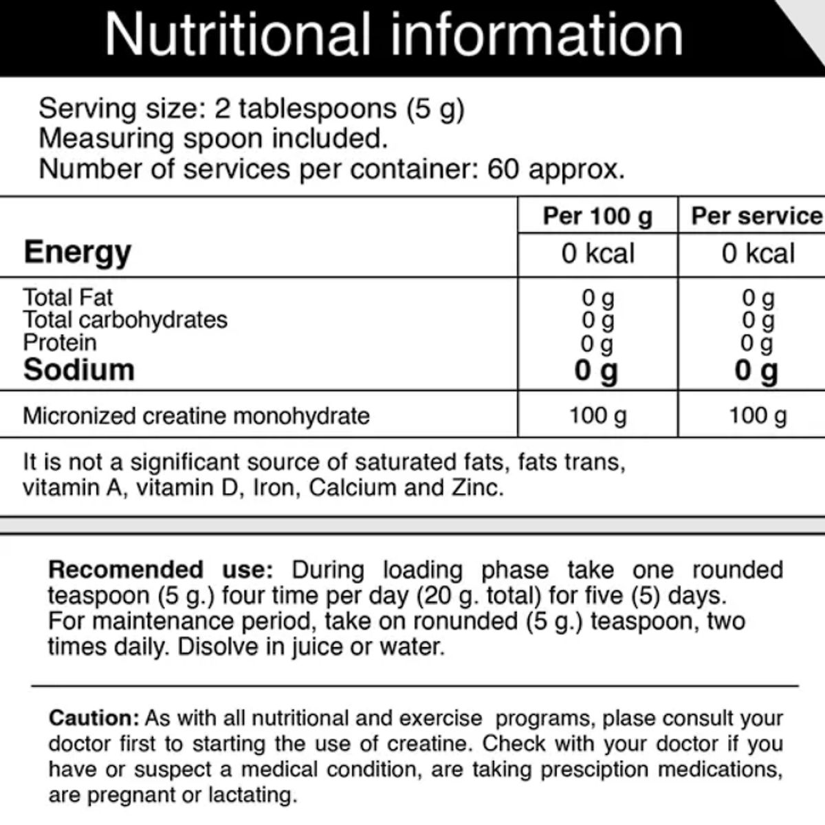 IRON NUTRITION - Creatina Ultra Pure 100% Monohidratada - 100 Servicios - Creatina Iron