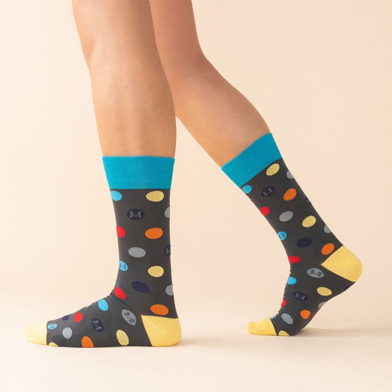 MARIO HERNANDEZ - Medias Extrafina Cosmos Gris MH Socks