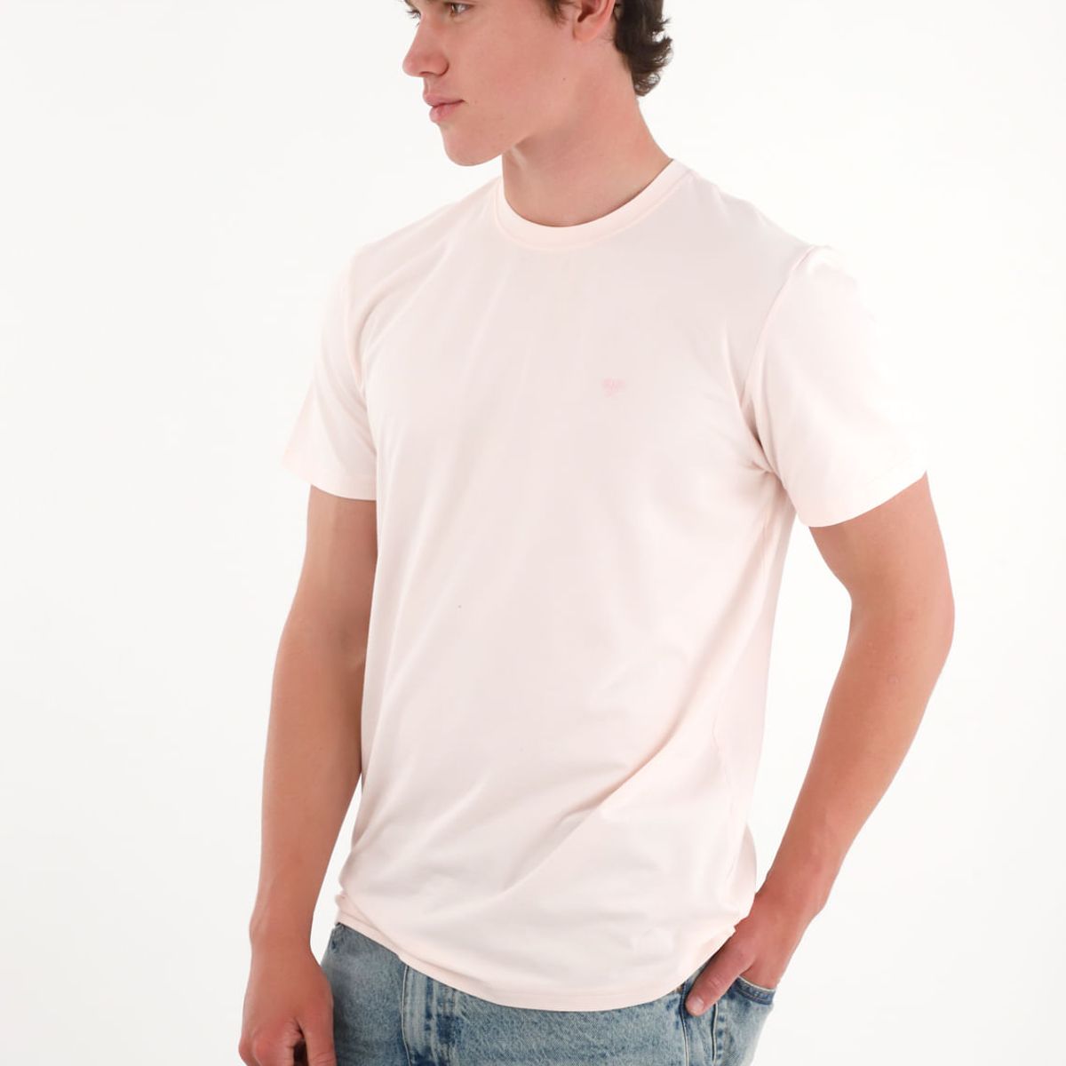 TENNIS - Camiseta básica con mini print rosada para hombre