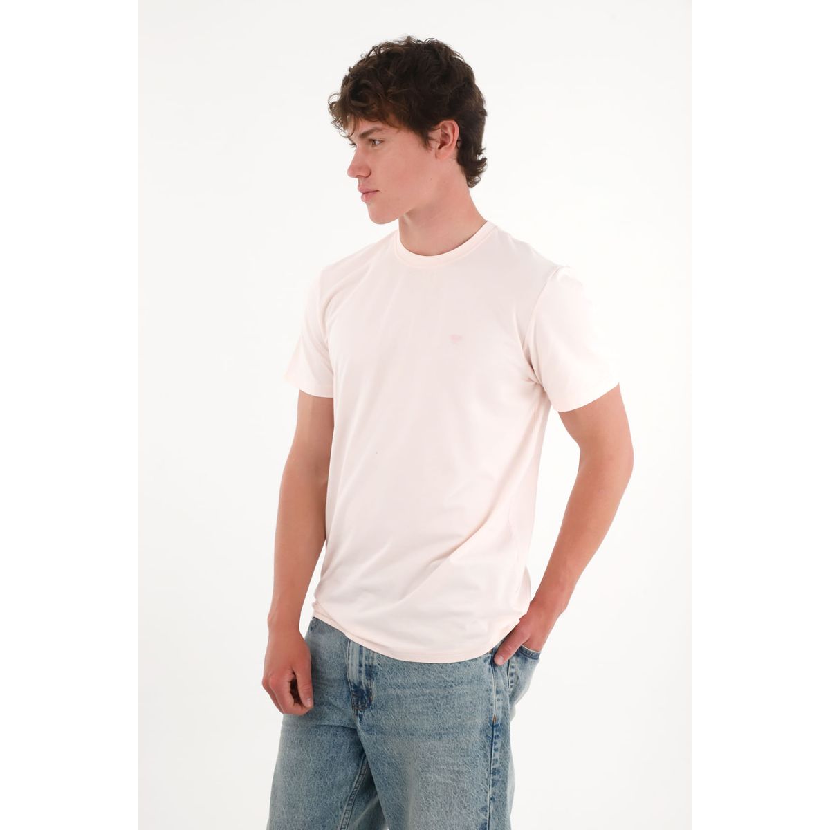 TENNIS - Camiseta básica con mini print rosada para hombre