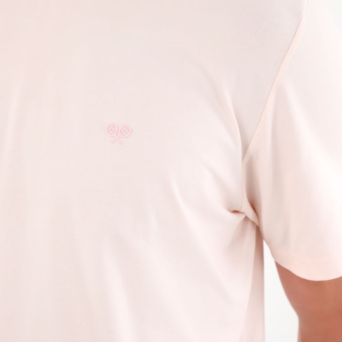 TENNIS - Camiseta básica con mini print rosada para hombre