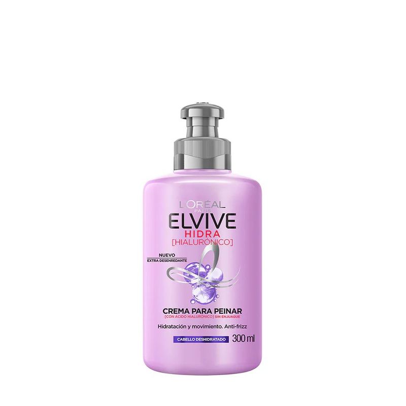 LOREAL PARIS - Crema Hidratante Para Peinar Elvive Hidratacion y Movimiento 300ML