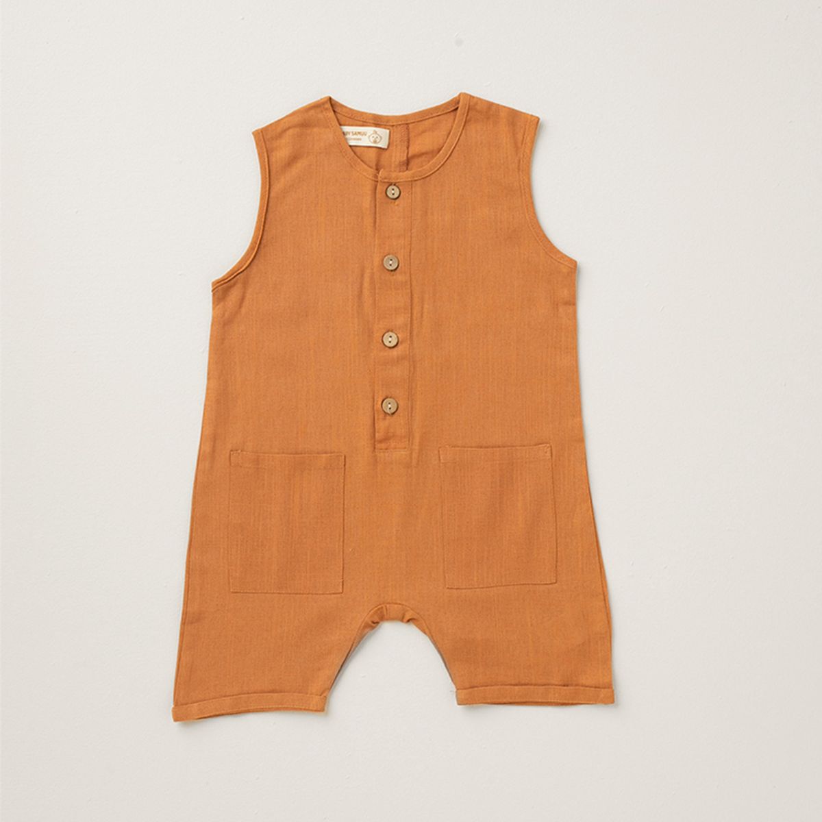 BABY SAMUU - Enterizo Lino Natural con Botones - Gael
