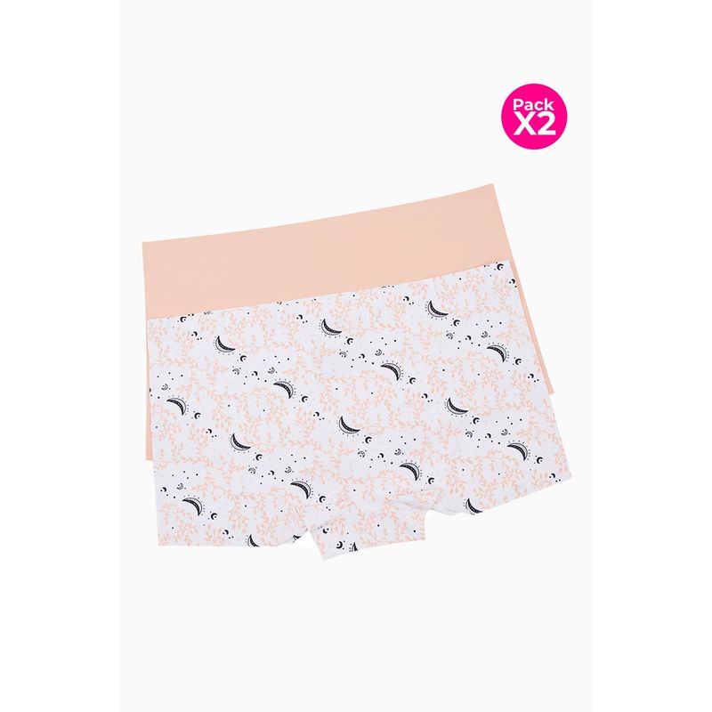 LILI PINK - Boxer en corte laser y microfibra paquete x2