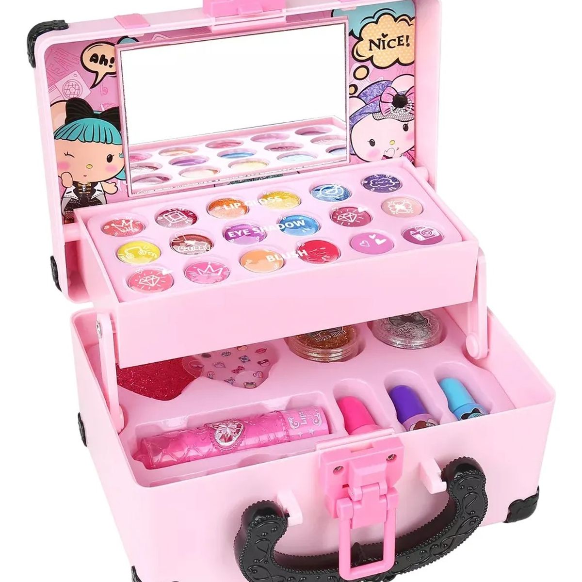 GENERICO - Set Maquillaje Niñas Baúl Juguete Infantil Belleza Brillos