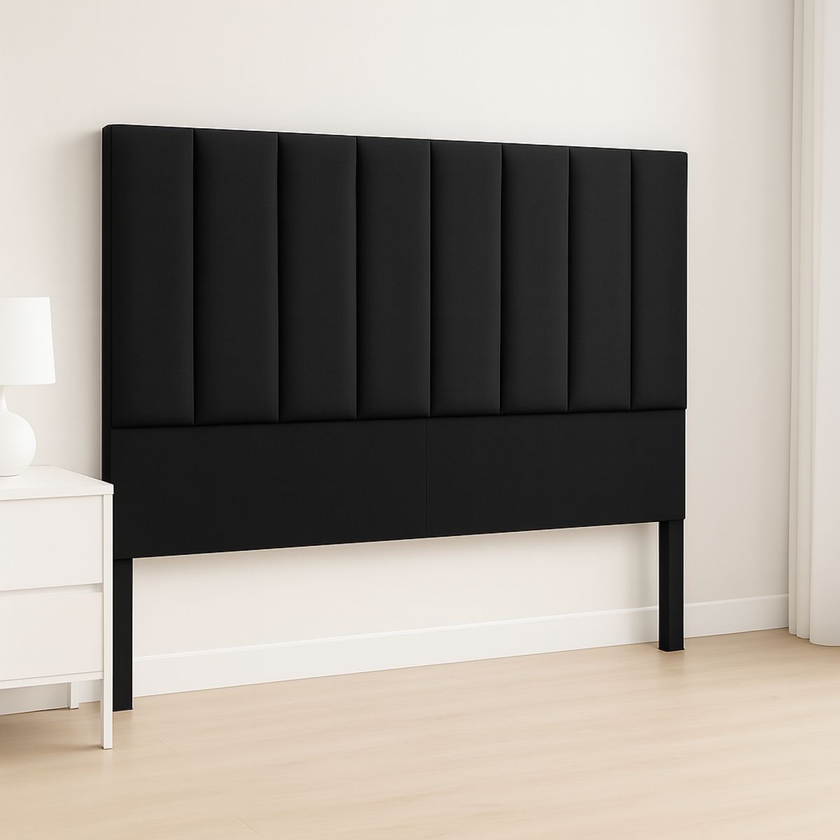 ESTILO Y CONFORT - Cabecero Mónaco Negro 120x125