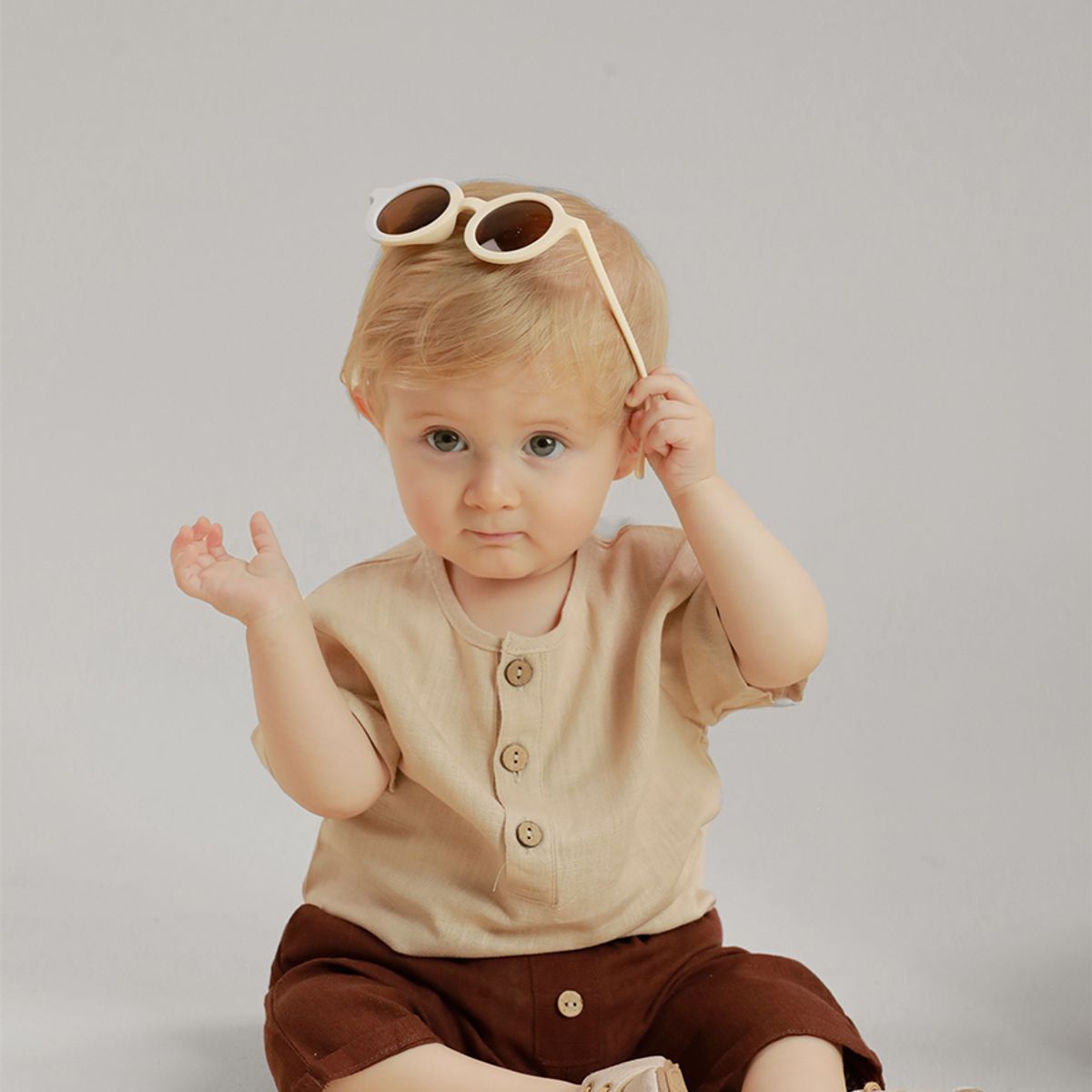 BABY SAMUU - Conjunto de Camisa y Short de Lino Fresco - Noah