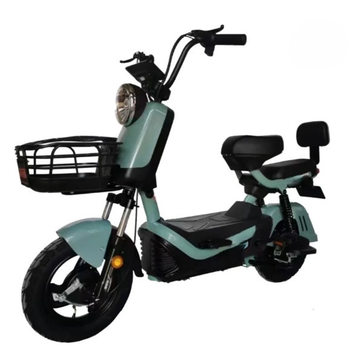 ZHOPI CO - Bicicleta Electrica Roja 600 W Amortiguación