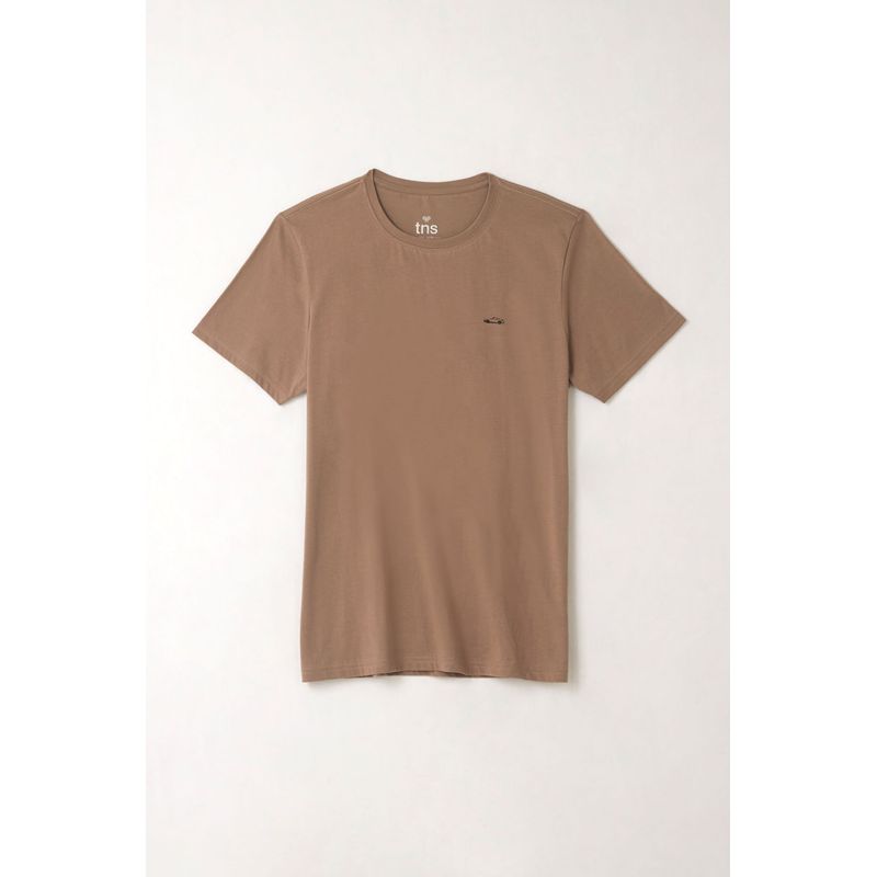 TENNIS - Camiseta básica café para hombre
