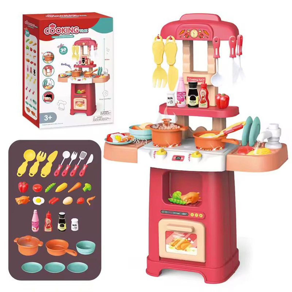 GENERICO - Cocina Juguete Didáctico Infantil Con 33 Accesorios Nuevo