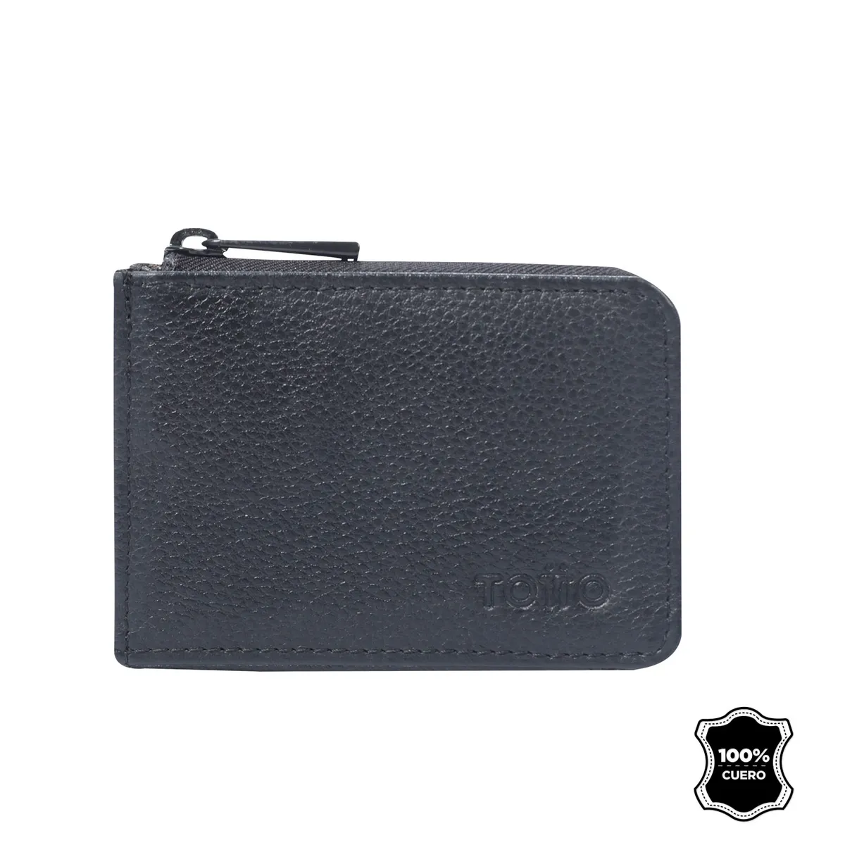 TOTTO - Billetera De Cuero Staty Negra pequeña