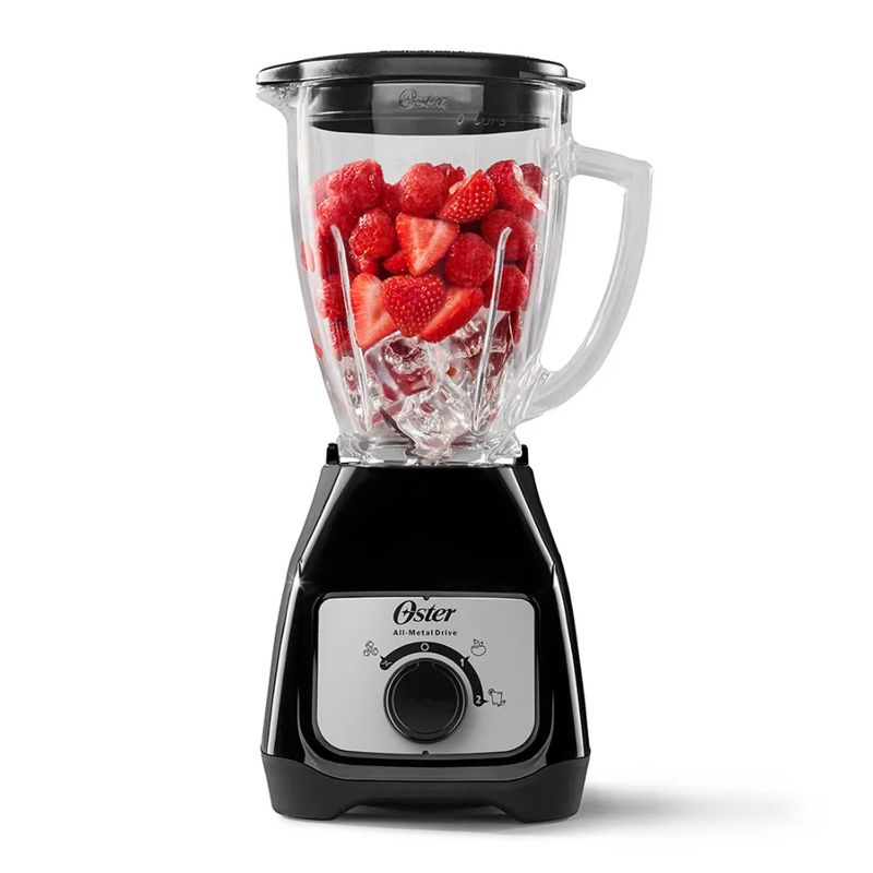 OSTER - Licuadora Oster Kaliman Vaso De Vidrio 2 Velocidades, 800 W, 1.25 Lt, Negra