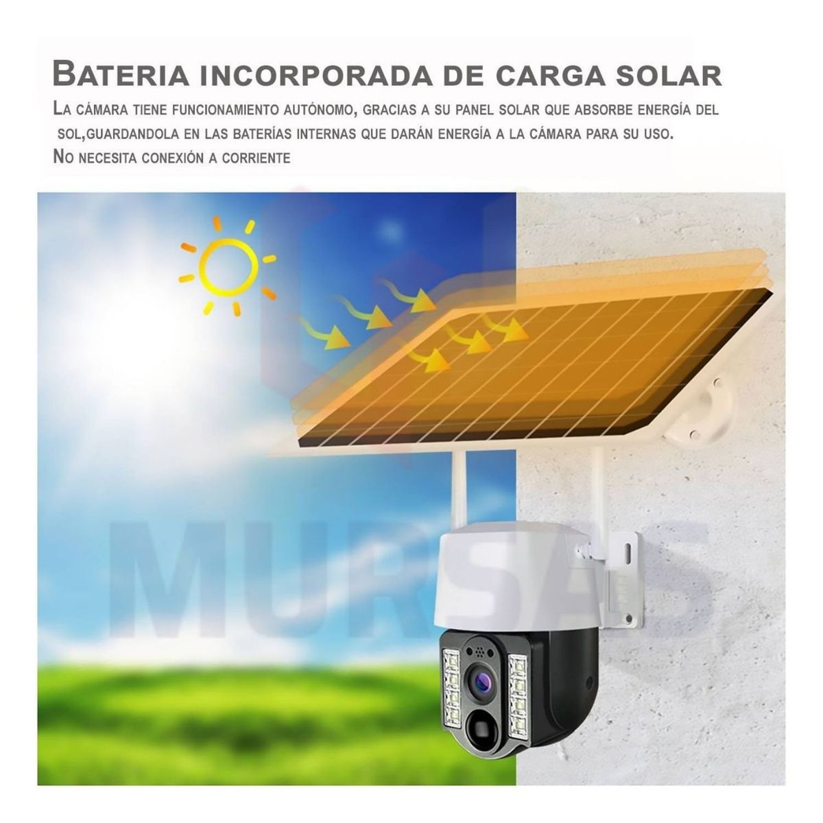 AWEI - Camara ptz con panel solar maxima vigilancia Inalambrica Wifi