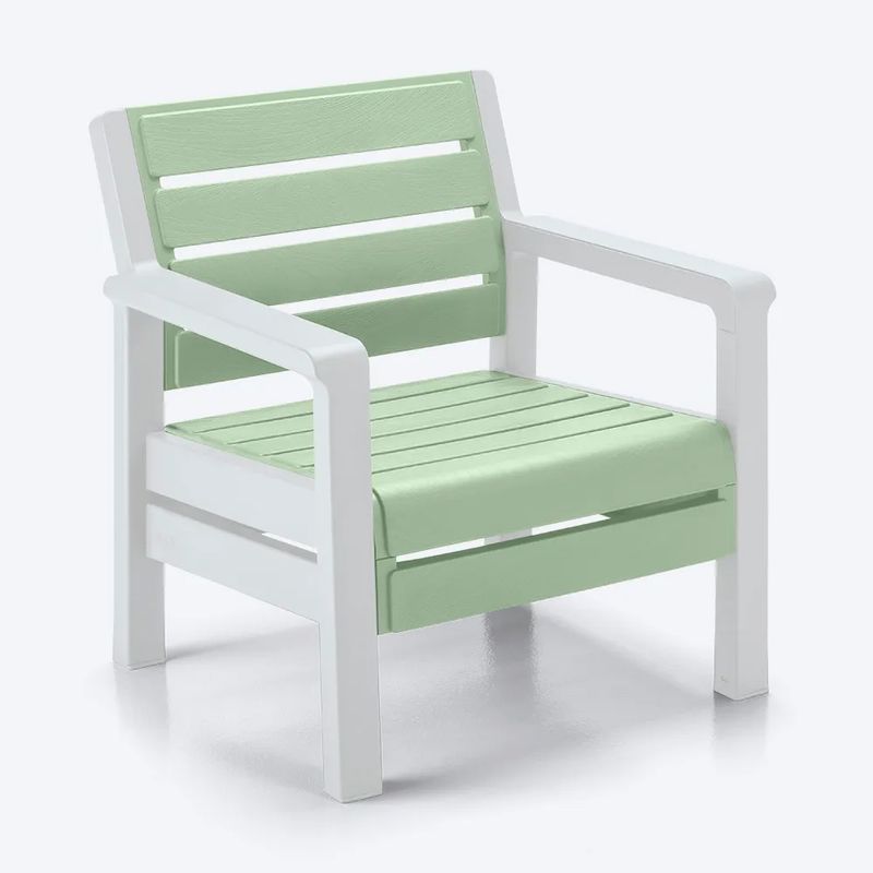 RIMAX - Sillón Plastico Rimax Barú Verde - Blanco