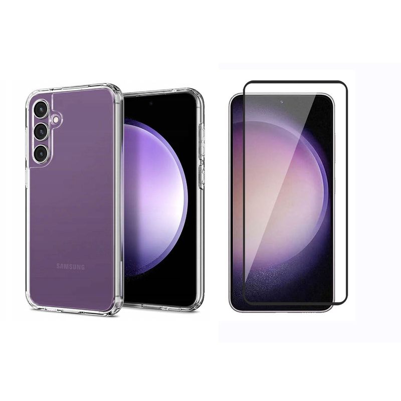 GENERICO - Funda Rígida Antichoque + Vidrio Premium Para Samsung Galaxy S23 FE