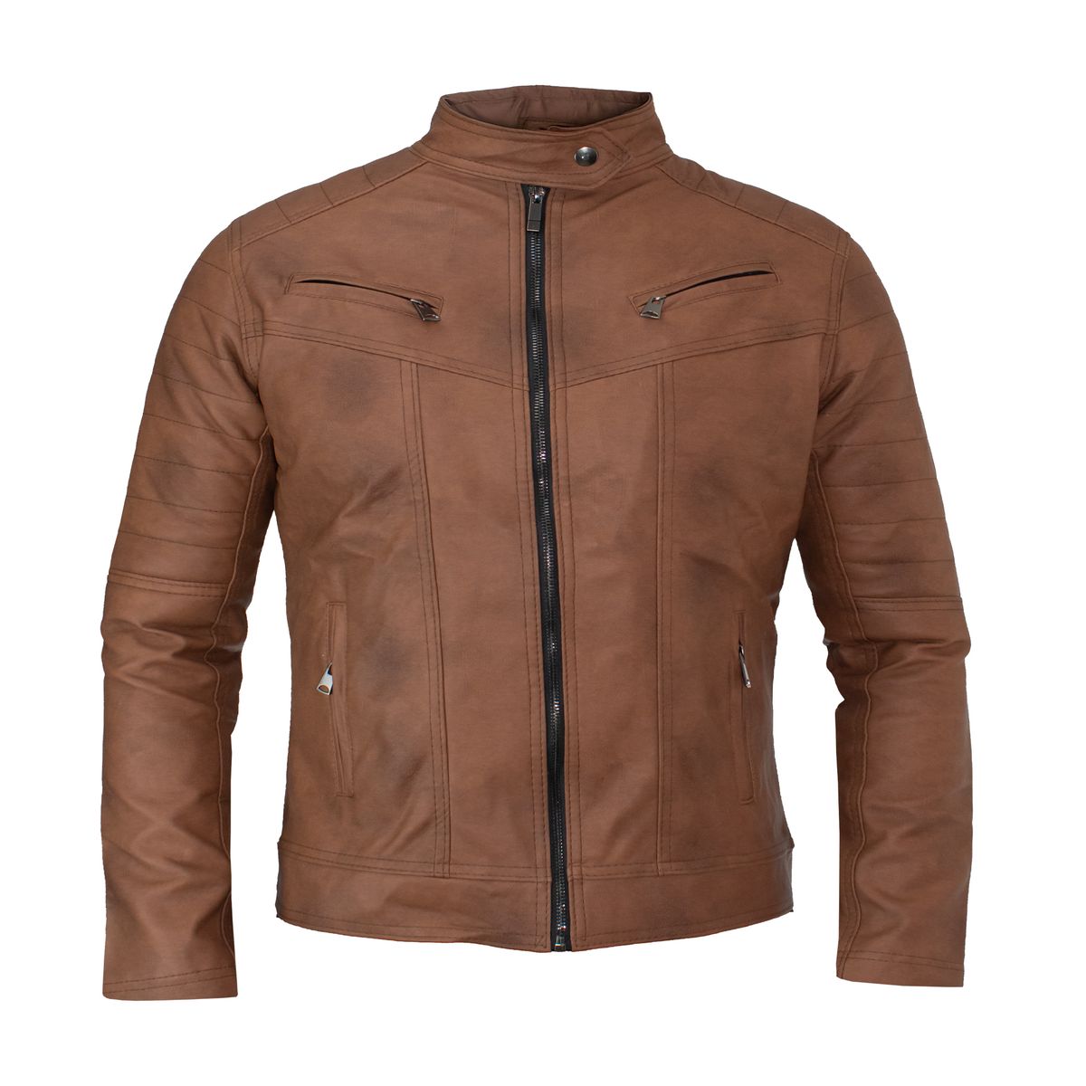 SYK - Chaqueta de cuerotex Denver tipo slim para hombre
